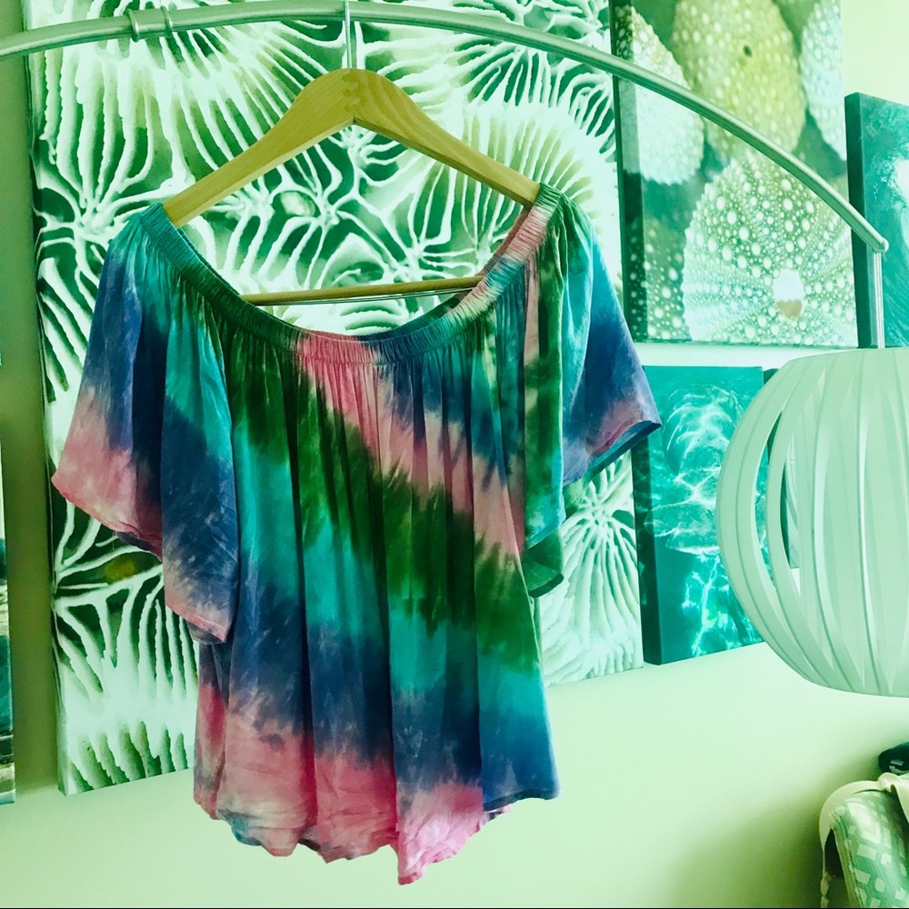 Tie Dye Off the Shoulder Top